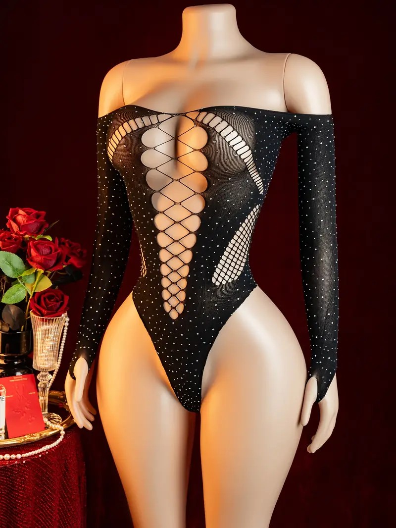 Rhinestone Fishnet Hollow Baby - đánh giá và giá Crystal Mesh Fabric