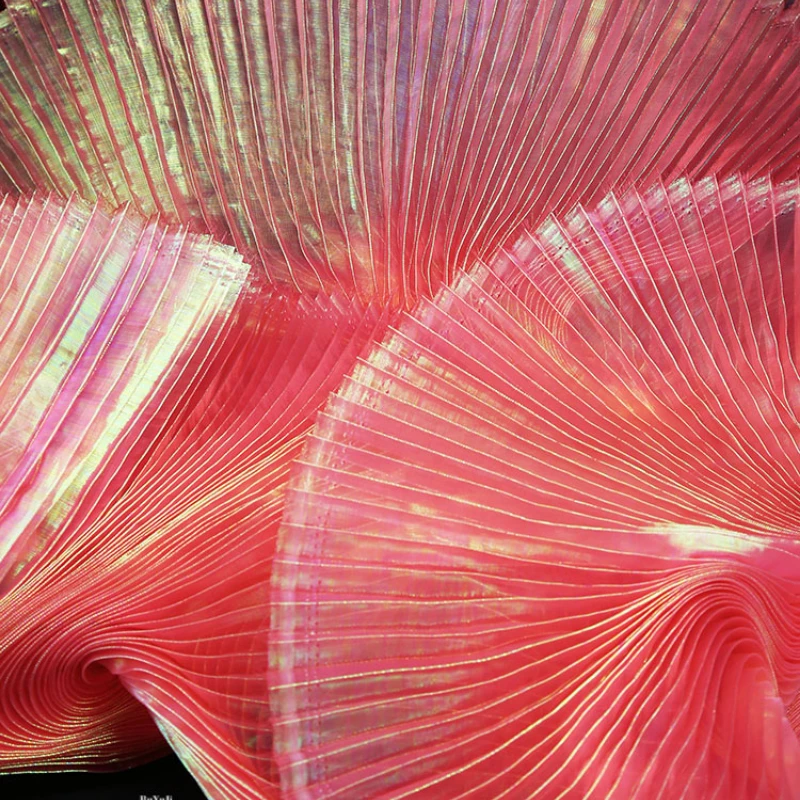 Organ Pleated Fabric Illusory  - đánh giá và giá Crystal Mesh Fabric