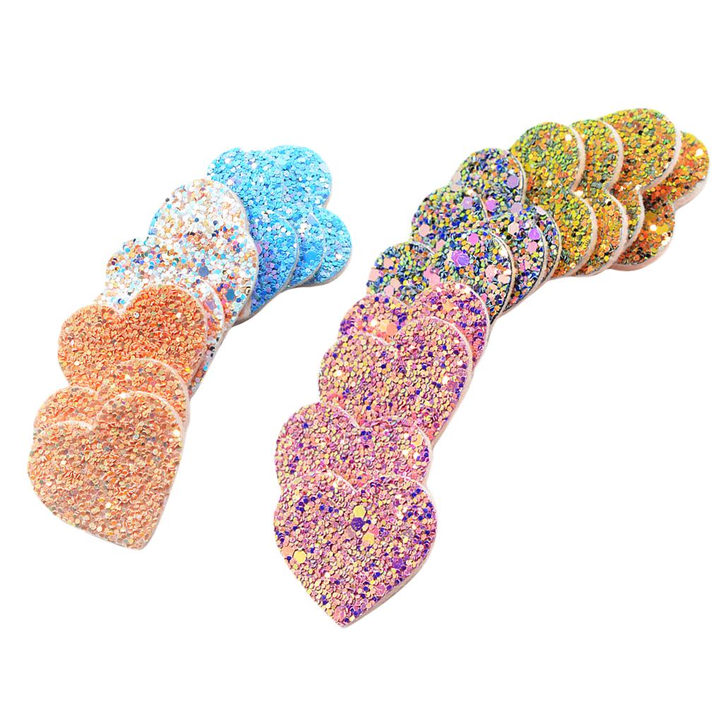 Glitter Heart Felt Applique Se - đánh giá và giá Embellishments For Scrapbooking
