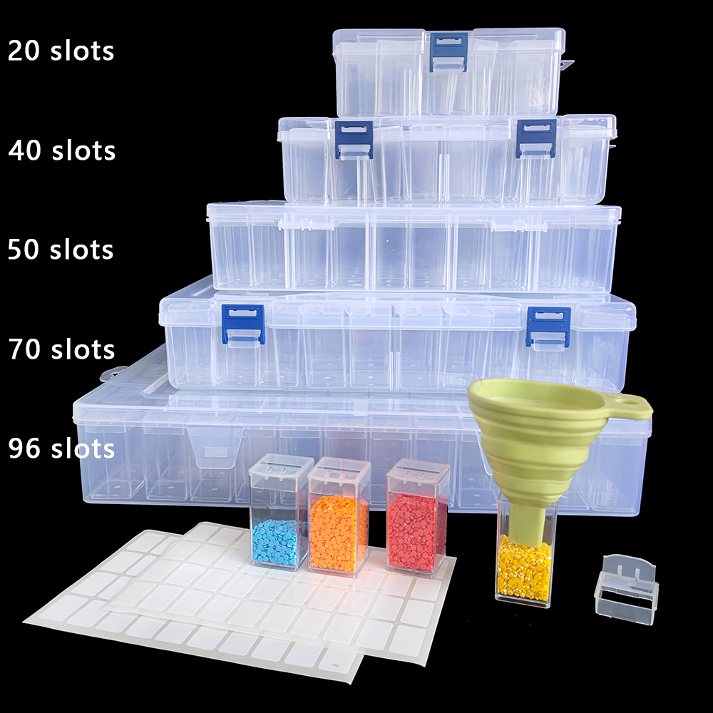 Square Plastic Diamond Paintin - đánh giá và giá Craft Embellishment Storage