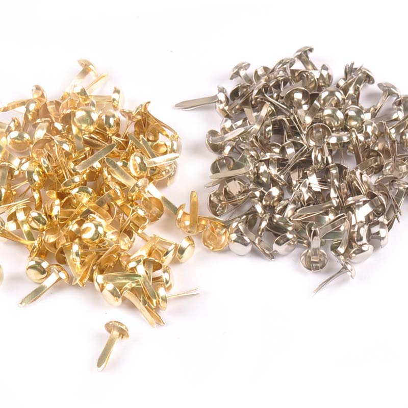 100 Viên Mix Tròn Brads Bạc/Và - đánh giá và giá Embellishments For Scrapbooking