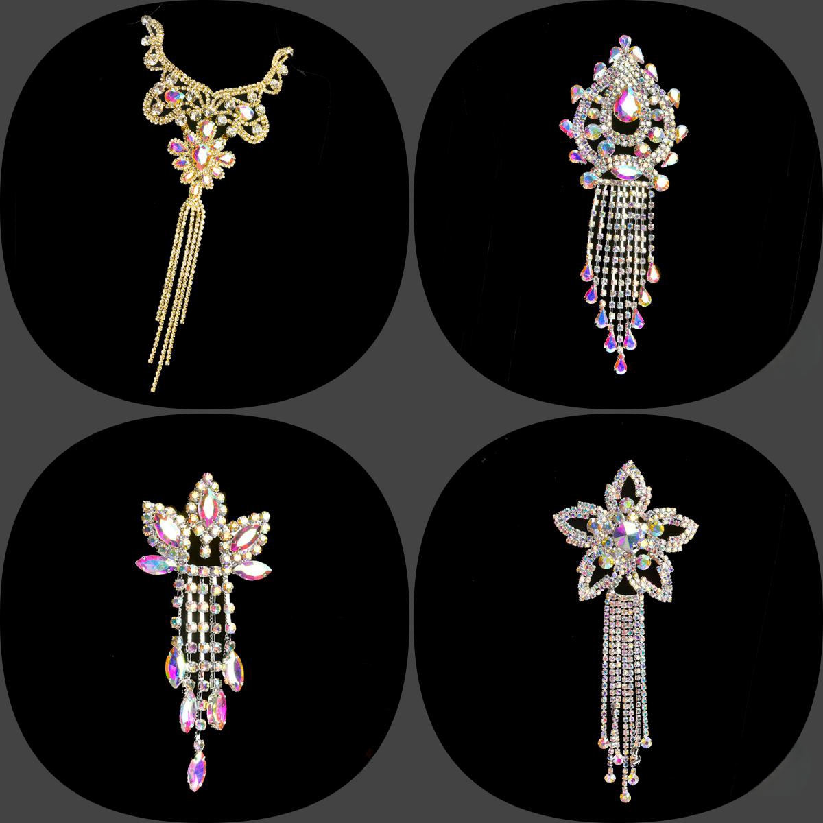 Glitter Long Tassel  Rhineston - đánh giá và giá Hotfix Rhinestone Sheet