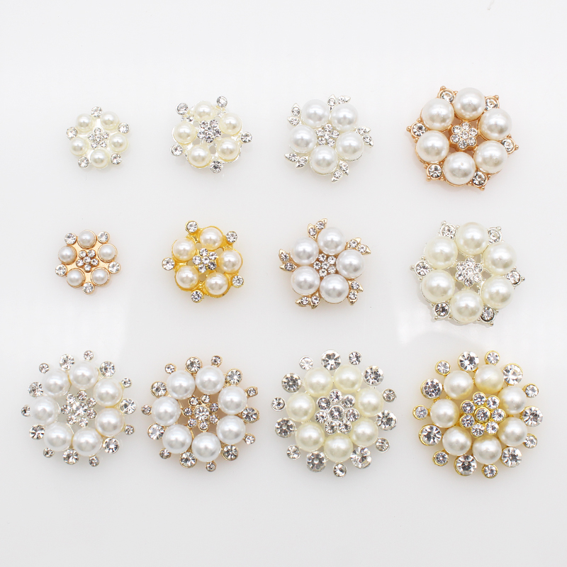10pcs Gold/Silver Alloy Pearl  - đánh giá và giá Sew On Rhinestone
