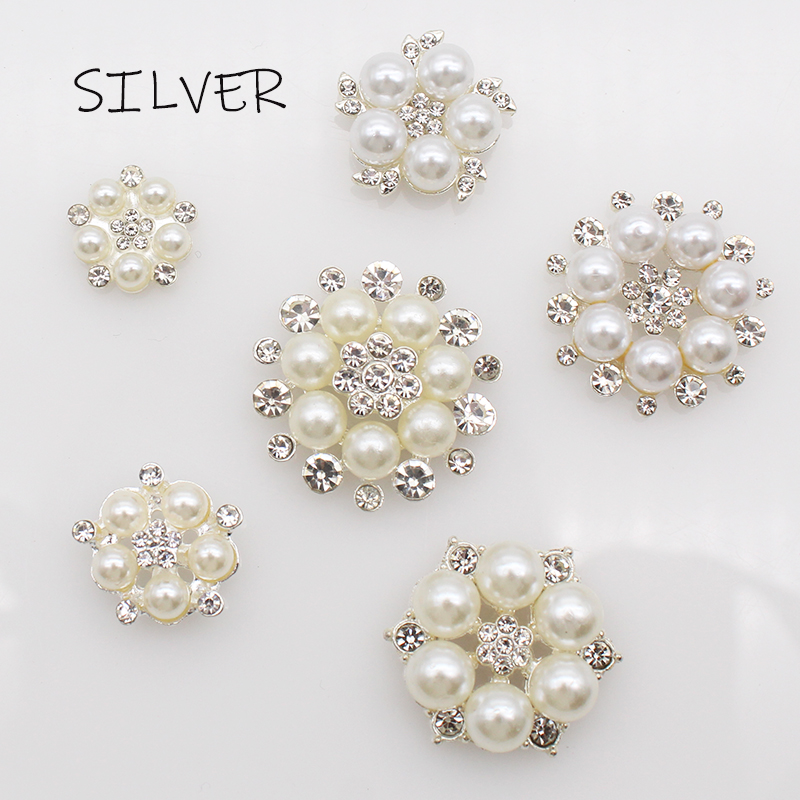 10pcs Gold/Silver Alloy Pearl  - đánh giá và giá Sew On Rhinestone