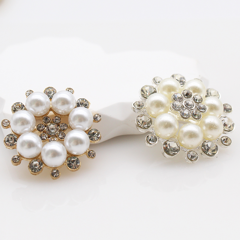 10pcs Gold/Silver Alloy Pearl  - đánh giá và giá Sew On Rhinestone